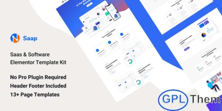 Saap – SaaS & Software Elementor Template Kit Saap is a modern and versatile Elementor Template Kit designed for agencies, startups, SaaS companies, software businesses, and service providers. Featuring a clean, creative, and unique design, Saap allows you to quickly build a professional website that effectively showcases your products, services, and solutions.
