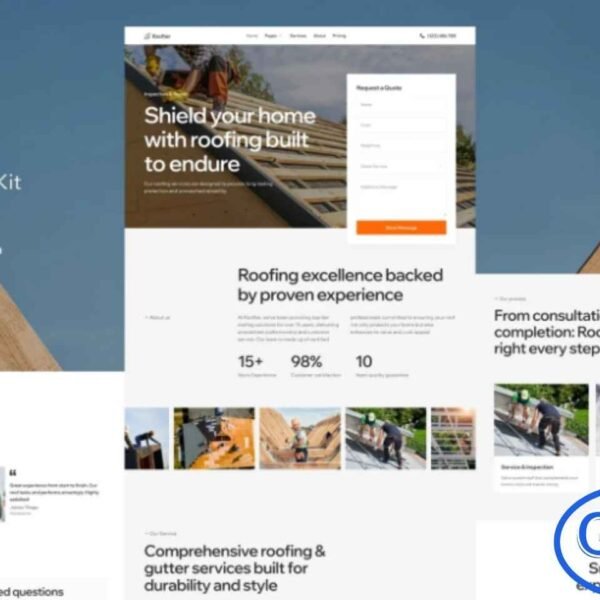 Roofter – Roofing Services Elementor Template Kit Roofter is a professionally designed Elementor Template Kit crafted to help you build a modern and high-performing Roofing Services website with ease. Perfect for roofing repair companies, home service providers, window service businesses, and construction-related services, this kit offers clean layouts and a contemporary design that elevates your online presence.