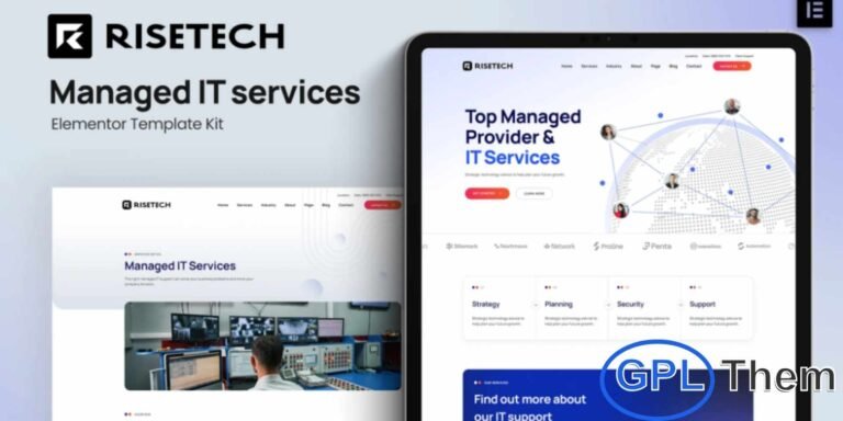 Risetech – Managed IT Services Elementor Template Kit Risetech is a sleek and modern Elementor Template Kit designed to help you build a professional Managed IT Services website with ease. Crafted for IT service providers, cybersecurity companies, cloud management firms, and tech consultants, this kit delivers a clean, structured, and highly functional design.