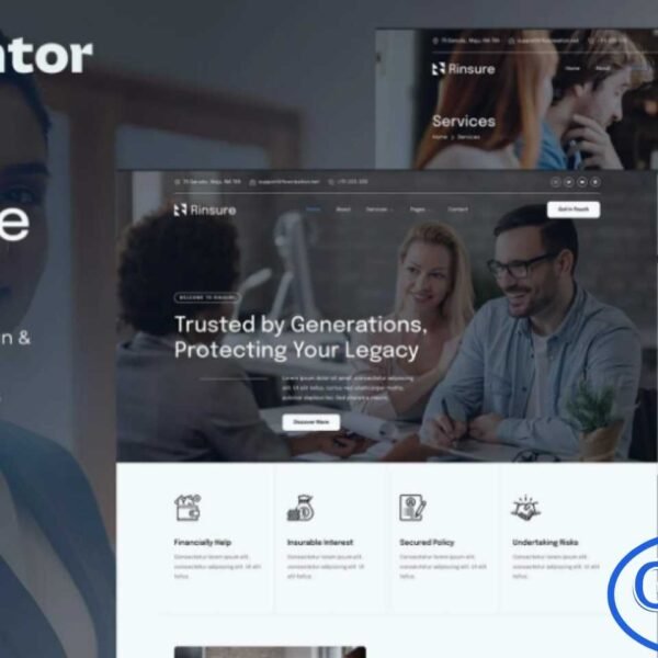 Rinsure – Insurance Agency Elementor Template Kit Rinsure is a sleek and modern Elementor Template Kit designed for insurance agencies, financial advisors, and consulting firms. Perfect for businesses offering life insurance, non-life insurance, corporate insurance, financial consulting, and other related services, Rinsure helps you create a professional online presence effortlessly.
