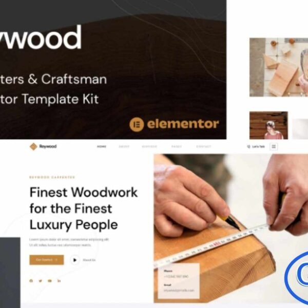 Reywood – Carpenter & Craftsman Elementor Template Kit Reywood is a professionally designed Elementor Template Kit crafted for carpenters, woodworking experts, furniture repair services, custom furniture makers, wood construction businesses, and similar trades. Featuring a clean, modern, and minimal design, Reywood ensures your craftsmanship shines through with a seamless, 100% responsive layout.