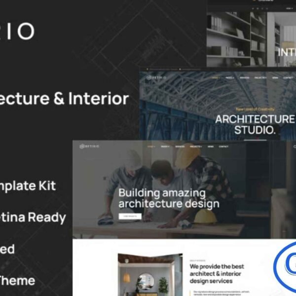 Retirio – Architecture & Interior Elementor Template Kit Retirio is a sleek, modern, and fully responsive Elementor Template Kit crafted for architecture and interior design professionals. Perfect for interior design agencies, architects, construction firms, and creative studios, this kit offers a clean aesthetic paired with powerful functionality. With its elegant layouts and intuitive structure, Retirio makes it effortless to showcase your services, highlight your best projects, and introduce your talented design team.