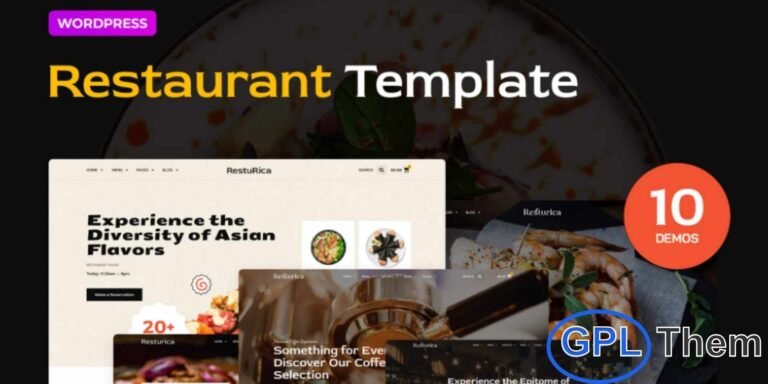 Resturica – Food Industry Elementor Pro Template Kit Resturica is a premium Elementor Pro Template Kit crafted for restaurants, cafes, bistros, pubs, burger joints, takeaways, and all types of food industry businesses. Designed with precision, it offers a complete set of professionally built templates, including 10 stunning homepage layouts, dedicated menu pages to highlight your dishes, detailed about sections, and an easy-to-navigate contact page.