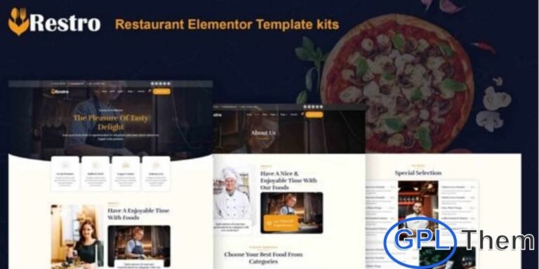 Restro – Restaurant Elementor Pro Template Kit Restro is a premium Elementor Pro Template Kit crafted to help you build a professional, visually engaging website for any food-related business. Whether you run a restaurant, café, bakery, fast-food outlet, seafood spot, coffee house, bistro, pizza shop, burger joint, fine dining establishment, or catering service, Restro offers everything you need to showcase your menu and services beautifully.