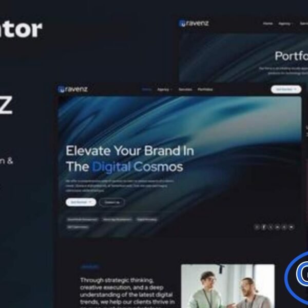 Ravenz – Creative Digital Agency Elementor Template Kit Ravenz is a sleek and modern Elementor Template Kit designed specifically for Creative Digital Agencies. Crafted with the leading No-Code WordPress builder, this template kit offers a dark, professional, and minimalist design that stands out. Its fully responsive layout ensures a seamless experience across all devices, while the intuitive drag-and-drop interface makes customization quick and effortless.