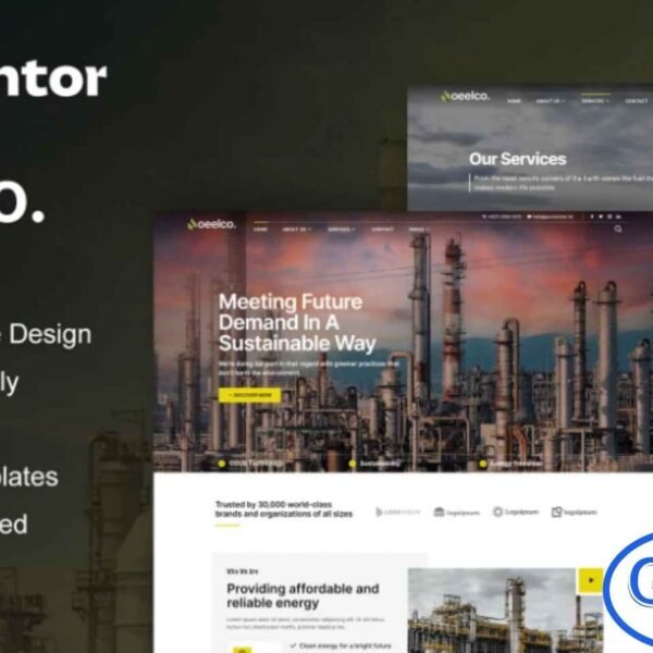 Oeelco – Oil Company & Industrial Elementor Template Kit Oeelco is a professionally designed Elementor Template Kit created specifically for Oil Companies, Industrial Services, Energy Providers, and Engineering businesses. Featuring 12+ modern and visually striking pre-built templates, this kit offers everything you need to build a powerful and credible online presence.