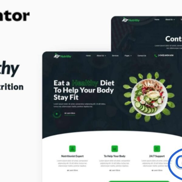 Nutrithy – Healthy Food & Nutrition Elementor Template Kit Nutrithy is a modern and beautifully crafted Elementor Template Kit designed for healthy food brands, nutrition experts, wellness coaches, diet programs, and organic lifestyle businesses. Built exclusively for the Elementor Page Builder, this kit allows you to create a fully functional and professional website quickly—without writing any code.