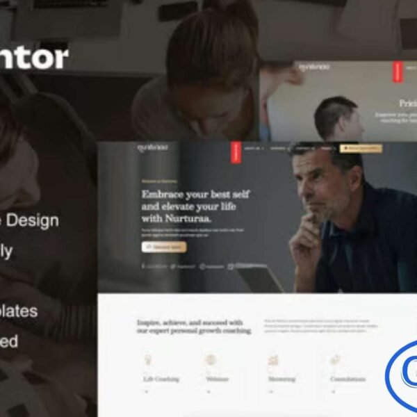 Nurturaa – Life Coach & Motivator Elementor Pro Template Kit Nurturaa is a modern and professional Elementor Pro Template Kit designed for life coaches, motivational speakers, mentors, trainers, consultants, therapists, and online course providers. This kit helps you create a fully functional coaching or personal development website with ease.