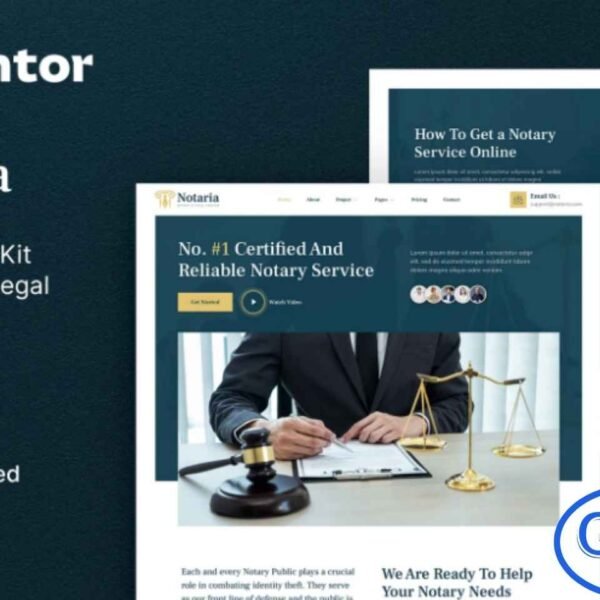 Notaria – Notary Public & Legal Services Elementor Template Kit Notaria is a modern and SEO-friendly Elementor Template Kit designed to help you create a professional and fully functional website for Notary Public Services, Legal Advisors, Consultants, Lawyers, and other legal service providers.