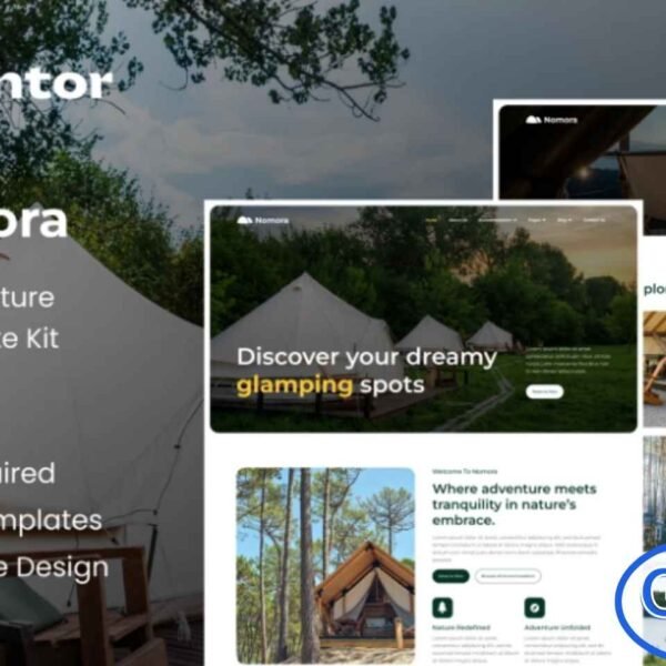 Nomora – Glamping & Adventure Elementor Template Kit Nomora is a stylish and modern Glamping & Adventure Elementor Template Kit designed for glamping sites, adventure resorts, eco-retreats, and nature-themed accommodations. With its clean layout and fully responsive design, Nomora makes it easy to highlight your luxury camping experiences, outdoor activities, and premium retreat packages.