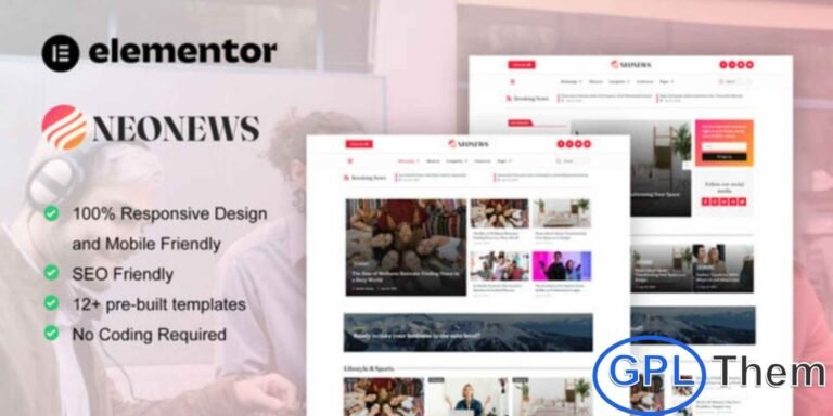 NeoNews – News & Magazine Elementor Template Kit NeoNews is a modern Elementor Template Kit designed for news portals, online magazines, blogs, and article websites. Featuring a clean, professional, and fully responsive layout, NeoNews ensures your content is presented in a visually appealing and easy-to-read format.