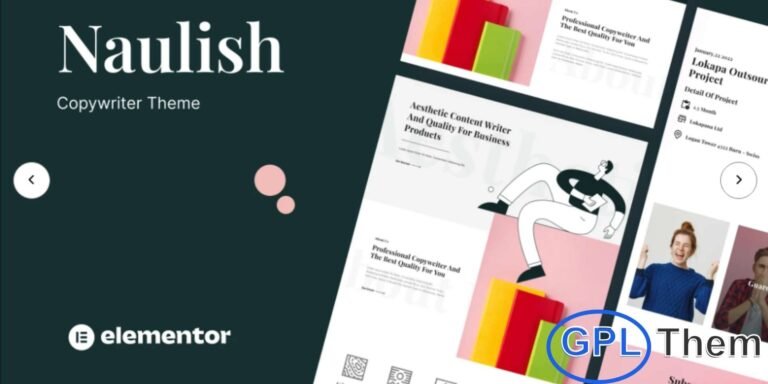 Naulish – Copywriter Elementor Template Kit Naulish is a professional and modern Elementor Template Kit designed for copywriters, content creators, and freelance writers. This kit provides a clean and engaging layout to showcase your writing portfolio, services, client testimonials, and blog posts.