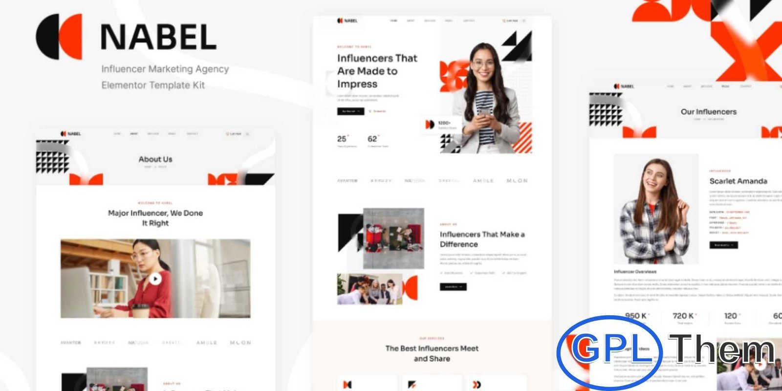 Nabel – Influencer Marketing Agency Elementor Template Kit Nabel – Influencer Marketing Agency Elementor Template Kit Nabel is a premium Elementor Template Kit designed specifically for Influencer Marketing Agencies, Talent Agencies, Affiliate Marketing businesses, Social Media Marketing professionals, and other related industries. Featuring a clean, modern, and minimal design, Nabel ensures a 100% responsive layout that looks perfect on all devices.