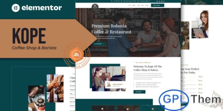 Kope – Cafe, Coffee Shop & Bar Elementor Template Kit Kope is a modern and fully responsive Elementor Template Kit designed for coffee shops, cafes, bars, and restaurants. With 12+ pre-built templates featuring a clean, stylish, and fully customizable design, Kope makes it easy to create a professional online presence for your food and beverage business.