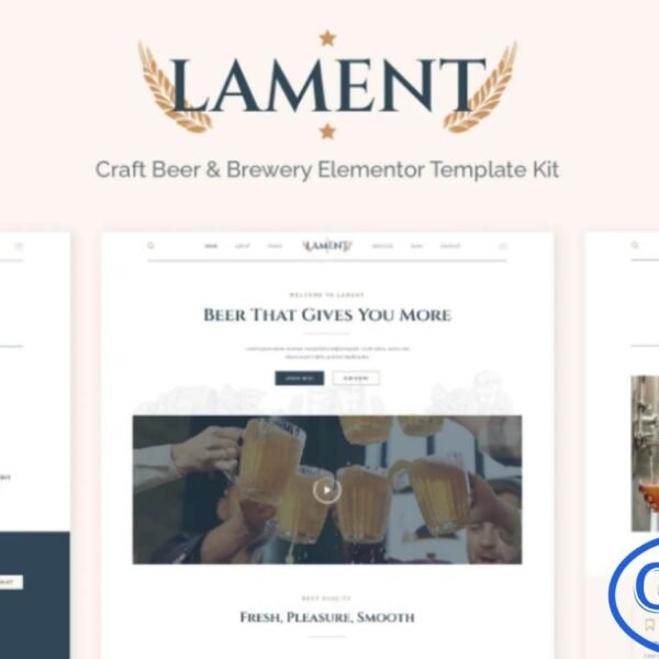 Lament – Craft Beer & Brewery Elementor Template Kit Lament is a professionally designed Elementor Template Kit crafted specifically for craft beer brands, breweries, beer companies, microbreweries, and brewing-related businesses. Featuring a clean, modern, and visually refreshing design, this kit helps showcase your beer products, brewing process, brand story, and tasting experiences in an engaging and stylish way.