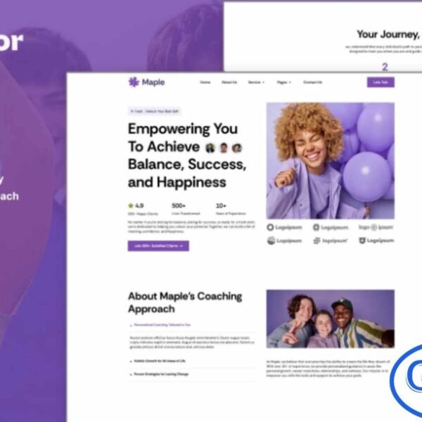 Maple – Wellness & Lifestyle Coaching Elementor Template Kit Maple is a beautifully crafted Elementor Template Kit designed specifically for wellness, lifestyle coaching, personal development, and professional consulting websites. It offers a modern, clean, and inspiring design that helps coaches, mentors, and consultants present their services, programs, and expertise with confidence.