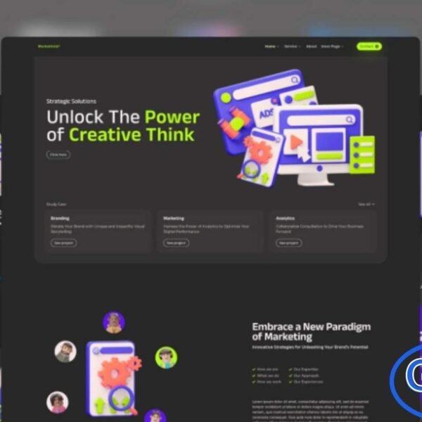 Markethink – Dark Mode Digital Marketing Agency Elementor Template Kit Markethink is a sleek and modern Dark Mode Elementor Template Kit crafted for digital marketing agencies, creative studios, and online branding services. Designed to offer a clean, professional layout, this template kit works flawlessly with the free version of Elementor, making it easy for anyone to customize without coding.