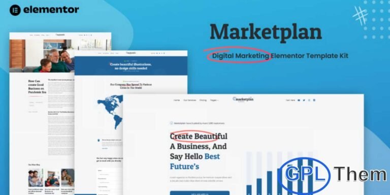 Marketplan – Digital Marketing Elementor Template Kit Marketplan is a clean and modern Elementor Template Kit crafted for digital marketing agencies, corporate businesses, and professional service providers. Designed to help you present your work, services, and company profile in a polished and engaging way, this kit offers beautifully structured layouts perfect for establishing a strong online presence.