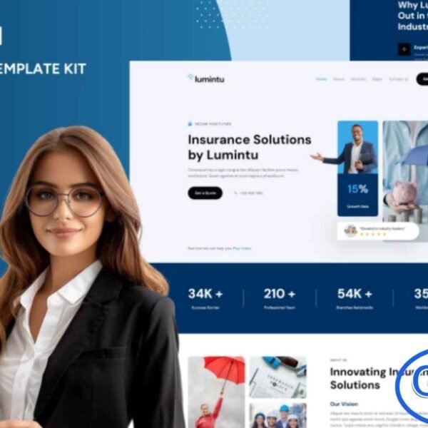Lumintu – Insurance Agency Elementor Template Kit Lumintu is a modern and professional Elementor Template Kit crafted specifically for insurance agencies looking to establish a strong and trustworthy online presence. Designed with clean layouts and fully customizable sections, Lumintu makes it easy to highlight your insurance services with clarity and professionalism.