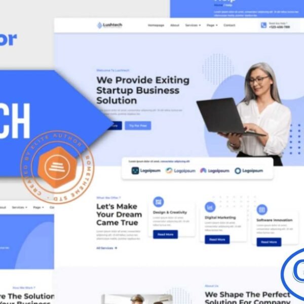 Lushtech – Startup & SaaS Elementor Pro Template Kit Lushtech is a modern and professional Elementor Pro Template Kit designed for SaaS companies, startups, and innovative digital businesses. Featuring 12+ beautifully crafted templates, this kit offers a clean, fully responsive, and highly customizable design—perfect for showcasing software products, tech solutions, and startup projects with style and clarity.