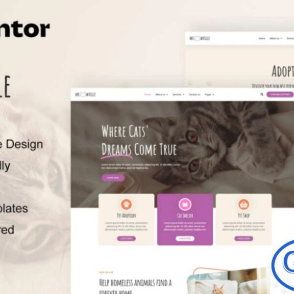MeowVille – Animal Shelter & Cat Breeder Elementor Template Kit MeowVille is a beautifully crafted Elementor Pro Template Kit designed for Animal Shelters, Cat Breeders, Pet Adoption Centers, and all pet-focused services. Featuring 12 professionally built layouts with a modern, trend-forward design, MeowVille makes it easy to create a warm, engaging, and trustworthy online presence.