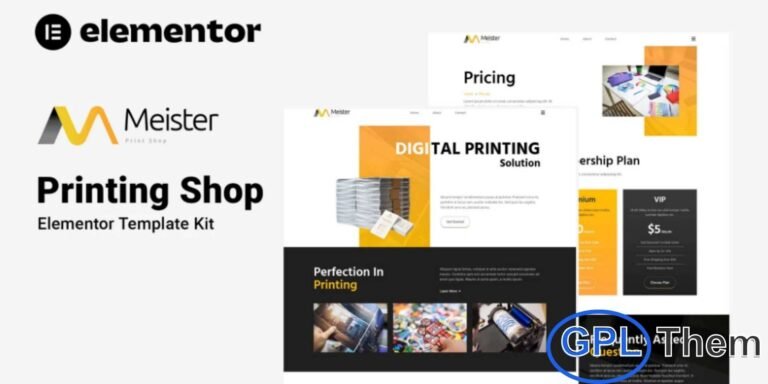 Meister – Printing Shop Elementor Template Kit Meister is a versatile Elementor Template Kit designed to help you create a professional and fully functional website for printing shops, print services, signage makers, and digital printing businesses. Built using the free version of Elementor, this kit offers a user-friendly setup, allowing anyone to customize pages quickly and effortlessly.