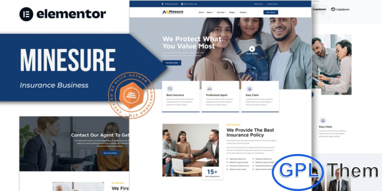Minesure – Insurance Business Elementor Template Kit Minesure – Insurance Business Elementor Template Kit Minesure is a professional and fully responsive Elementor Template Kit crafted for insurance companies, insurance agencies, financial consultants, and insurance agents seeking a clean and modern online presence. With 12+ beautifully designed pre-built templates, Minesure allows you to effortlessly build a polished website that highlights your services, expertise, and portfolio.