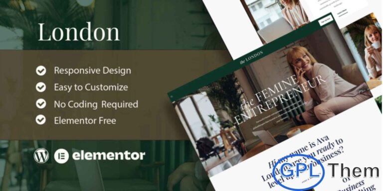 London – Feminine Business Coach Elementor Template Kit London is a beautifully designed Elementor Template Kit tailored for feminine business coaching, consulting, and personal branding websites. Featuring a clean, elegant, and modern layout, this kit helps female coaches, mentors, and consultants build a professional digital presence with ease.