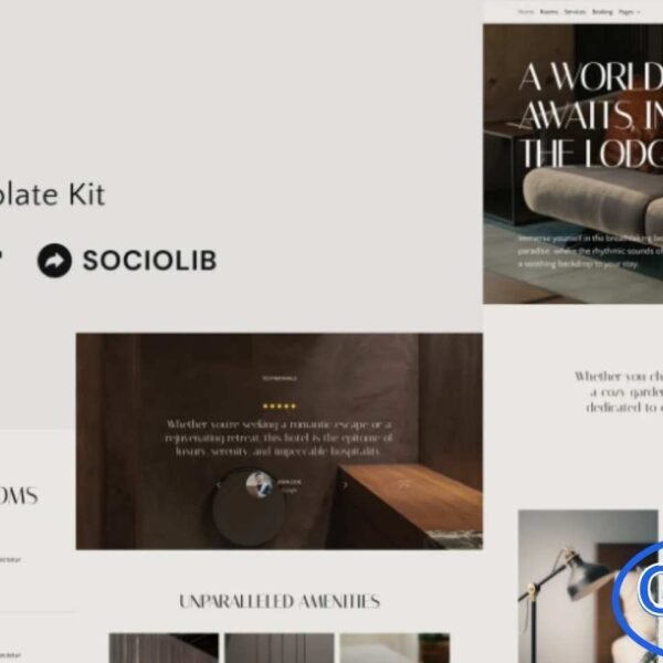 Lodge – Hotel & Resort Elementor Template Kit Lodge is a beautifully designed Elementor Template Kit created to help you build a professional Hotel & Resort website quickly and effortlessly. Ideal for hotels, resorts, hostels, motels, lodges, boutique accommodations, luxury suites, restaurants, and hospitality services, this kit brings a refined and modern aesthetic to your online presence.