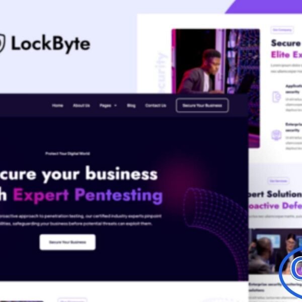 LockByte – Cyber Security Services Elementor Pro Template Kit LockByte is a powerful and modern Elementor Pro Template Kit crafted specifically for cyber security, data protection, and telecom service websites. Designed to highlight advanced security solutions, network protection, GSM systems, and data privacy services, this kit helps you build a professional online presence with ease.