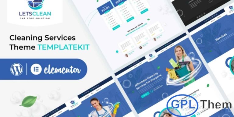 LetsClean – Cleaning Services Elementor Template Kit LetsClean is a modern and fully responsive Elementor Template Kit designed specifically for cleaning service businesses. Perfect for companies offering house cleaning, kitchen cleaning, window cleaning, carpet cleaning, and other professional cleaning services, LetsClean helps you present your services in a professional and engaging way.