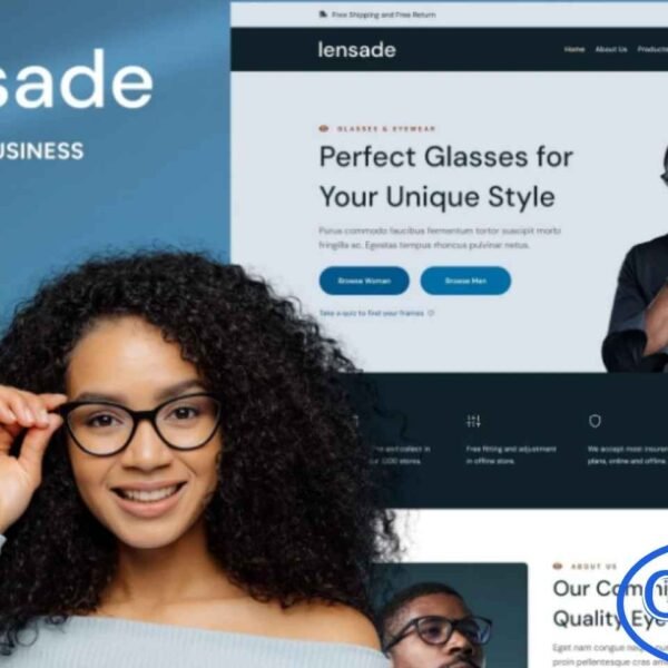 Lensade – Glasses & Eyewear Elementor Template Kit Lensade is a modern and fully responsive Elementor Template Kit designed for eyewear businesses, optical stores, and glasses retailers. With a clean, professional layout, Lensade allows you to showcase products, highlight services, and engage customers with an intuitive online shopping experience.