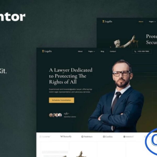 Legalix – Lawyer & Attorney Elementor Template Kit Legalix is a modern and professional Elementor Template Kit designed for lawyers, legal consultants, law firms, and attorneys seeking a strong online presence. With a clean and elegant layout, Legalix allows you to create a fully functional WordPress website that showcases your legal services and expertise.