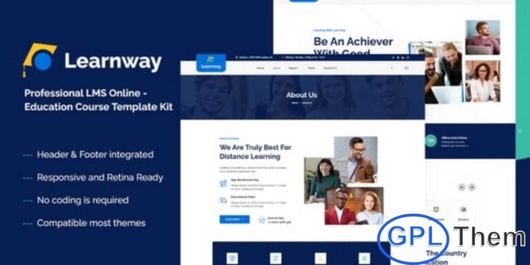 Learnway – Online Education & Courses Elementor Template Kit Learnway is a professional Elementor Template Kit designed for creating modern and engaging websites for online schools, coaching programs, and e-learning platforms. Built with the Elementor Page Builder plugin, Learnway allows you to easily customize layouts, colors, and fonts with drag-and-drop simplicity.