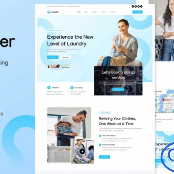 Launder – Laundry Service & Dry Cleaning Elementor Template Kit Launder is a modern and professionally crafted Elementor Template Kit designed specifically for laundry services, dry cleaning, washing, ironing, and self-service laundry businesses. This is not a WordPress theme, but a collection of ready-made Elementor page templates that help you build a clean, stylish, and fully responsive website with ease. Featuring a simple yet elegant design, Launder ensures a smooth user experience on all devices while being incredibly easy to customize—no coding knowledge required.