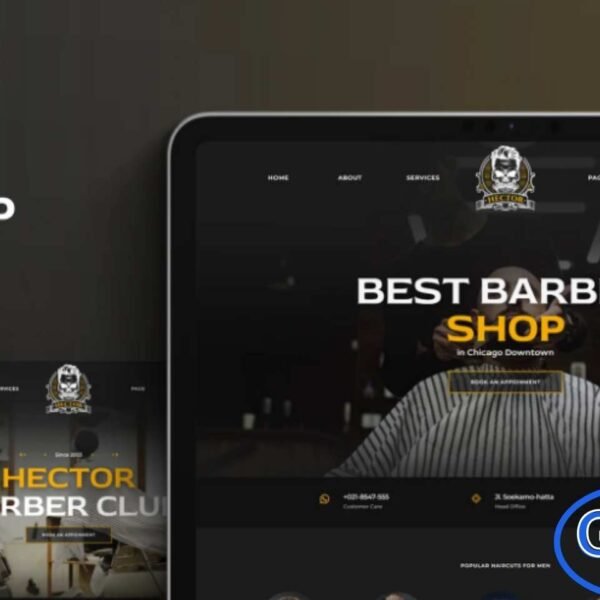Hector – Barbershop Elementor Template Kit Hector is a stylish and modern Elementor Template Kit designed to help you build a professional barbershop or grooming website with ease—no coding required. Crafted with clean aesthetics and sharp visual details, this kit is perfect for barbers, hair stylists, grooming salons, hair care services, and men’s haircut studios.