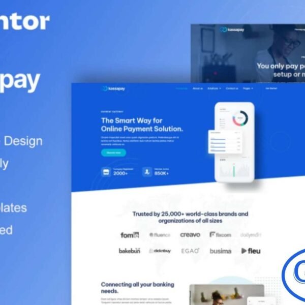 KassaPay – Online Payment Gateway Elementor Template Kit KassaPay is a sleek and modern Elementor Template Kit designed for online payment services, digital wallets, e-commerce payment solutions, subscription payment platforms, and other fintech businesses. Featuring 12+ pre-built templates, KassaPay allows you to create a professional and fully functional payment service website quickly and effortlessly.