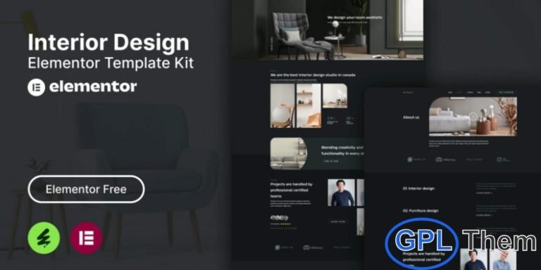 Interia – Interior Design Elementor Template Kit Interia is a modern and elegant Interior Design Elementor Template Kit designed to help you build a stunning online presence with ease. Crafted with a clean, fully responsive layout, this kit ensures your website looks flawless on desktop, tablet, and mobile. Whether you run an interior design studio, architecture firm, home design service, or real estate agency, Interia provides all the essential pages to showcase your projects beautifully.