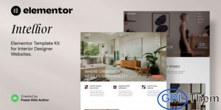 Intellior – Interior Designer & Architect Elementor Template Kit Intellior is a sleek and modern Elementor Template Kit designed for interior designers, architects, and creative professionals who want to build a polished, portfolio-focused website. With its clean and professional layout, Intellior ensures your work stands out through visually appealing design elements and smooth navigation.