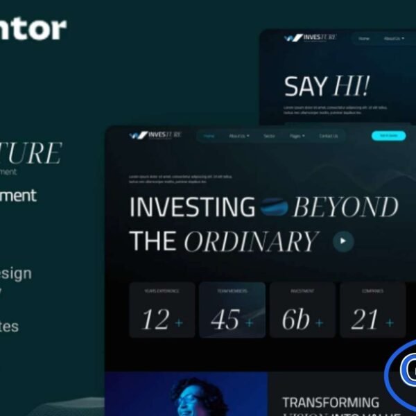 Investure – Venture Capital & Investment Elementor Template Kit Investure is a professionally crafted Elementor Template Kit designed for venture capital firms, investment companies, and financial organizations seeking a strong and authoritative online presence. Perfect for businesses focused on startup funding, portfolio management, and long-term growth strategies, this kit helps you highlight your expertise with modern, polished layouts.