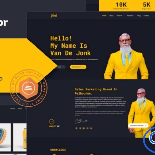 Jonk – Resume, CV & Portfolio Elementor Template Kit Jonk is a modern and professional Elementor Template Kit designed for creating personal websites, resumes, CVs, portfolios, and professional profiles. Featuring 11+ pre-built templates with a clean, fully responsive design, Jonk allows you to showcase your skills, achievements, and work experience in a visually appealing way.