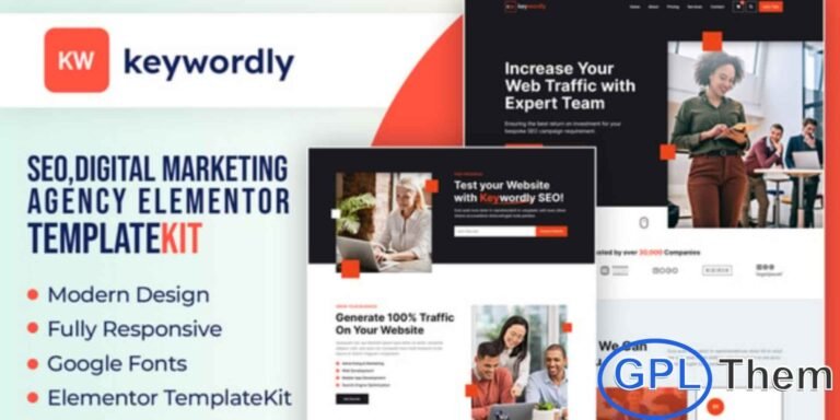 Keywordly – Digital Marketing Agency Elementor Template Kit Keywordly is a sleek and modern Elementor Template Kit crafted for digital marketing agencies, SEO firms, and online marketing professionals. With its clean design, intuitive layout, and powerful features, Keywordly allows you to showcase services, case studies, client success stories, and marketing solutions effectively.
