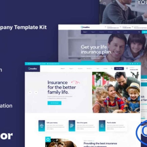 Modins – Insurance Company Elementor Template Kit Modins is a professional and modern Elementor Template Kit designed for insurance companies, agencies, and financial service providers. With its clean and organized layouts, Modins helps you showcase insurance plans, services, client testimonials, and company information effectively.