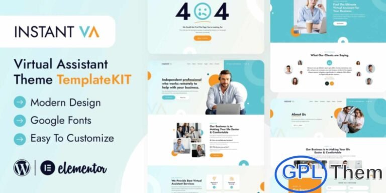 Instant VA – Virtual Assistant Elementor Template Kit Instant VA is a modern and professional Elementor Template Kit designed for virtual assistants, administrative service providers, and personal assistant businesses. With clean and visually appealing layouts, Instant VA helps you showcase services, client support, and professional expertise effectively.