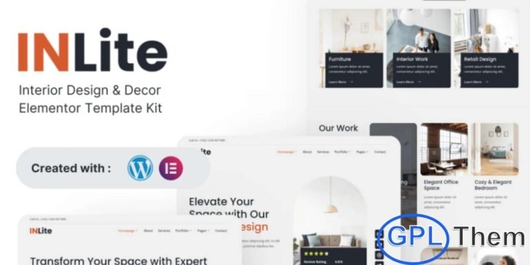 Inlite – Interior Design & Decor Elementor Template Kit Inlite is a sleek and modern Elementor Template Kit designed for interior designers, architects, furniture stores, and home decor businesses. With its clean, visually appealing layouts, Inlite allows you to showcase projects, services, design portfolios, and product collections effectively. Fully responsive and optimized for all devices, this template kit ensures a seamless browsing experience for your visitors.