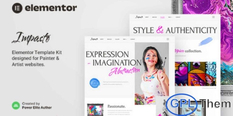 Impasto – Painter & Artist Elementor Template Kit Impasto is a beautifully crafted Elementor Template Kit designed for painters, artists, and creative professionals who want to showcase their artwork with elegance and style. Featuring a clean, modern, and visually appealing layout, this kit is ideal for art portfolios, fine art galleries, online art shops, and creative exhibitions.