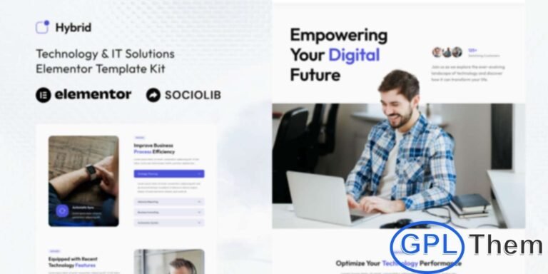 Hybrid – Technology & IT Solutions Elementor Template Kit Hybrid is a modern and highly versatile Elementor Template Kit designed to help you build a professional Technology & IT Solutions website with ease. Perfect for IT companies, tech agencies, software developers, digital service providers, and emerging tech fields such as AI, VR, AR, and cybersecurity, this kit delivers a sleek, future-ready design.
