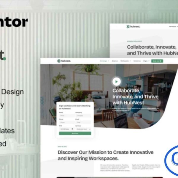 Hubnest – Coworking Space & Virtual Office Elementor Pro Template Kit Hubnest is a modern and professional Elementor Pro Template Kit designed for coworking spaces, virtual office providers, and flexible workspace businesses. With its clean and minimal layout, this kit helps you create a high-quality website that showcases shared offices, private cabins, dedicated desks, meeting rooms, and event spaces.