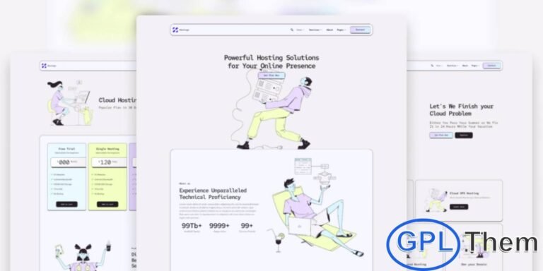 Hostogo – Hosting Provider Elementor Template Kit Hostogo is a sleek and modern Elementor Template Kit designed for web hosting providers, domain registrars, cloud services, and IT solution businesses. Featuring a stylish dark mode design, this kit allows you to create a professional and visually appealing website with ease.