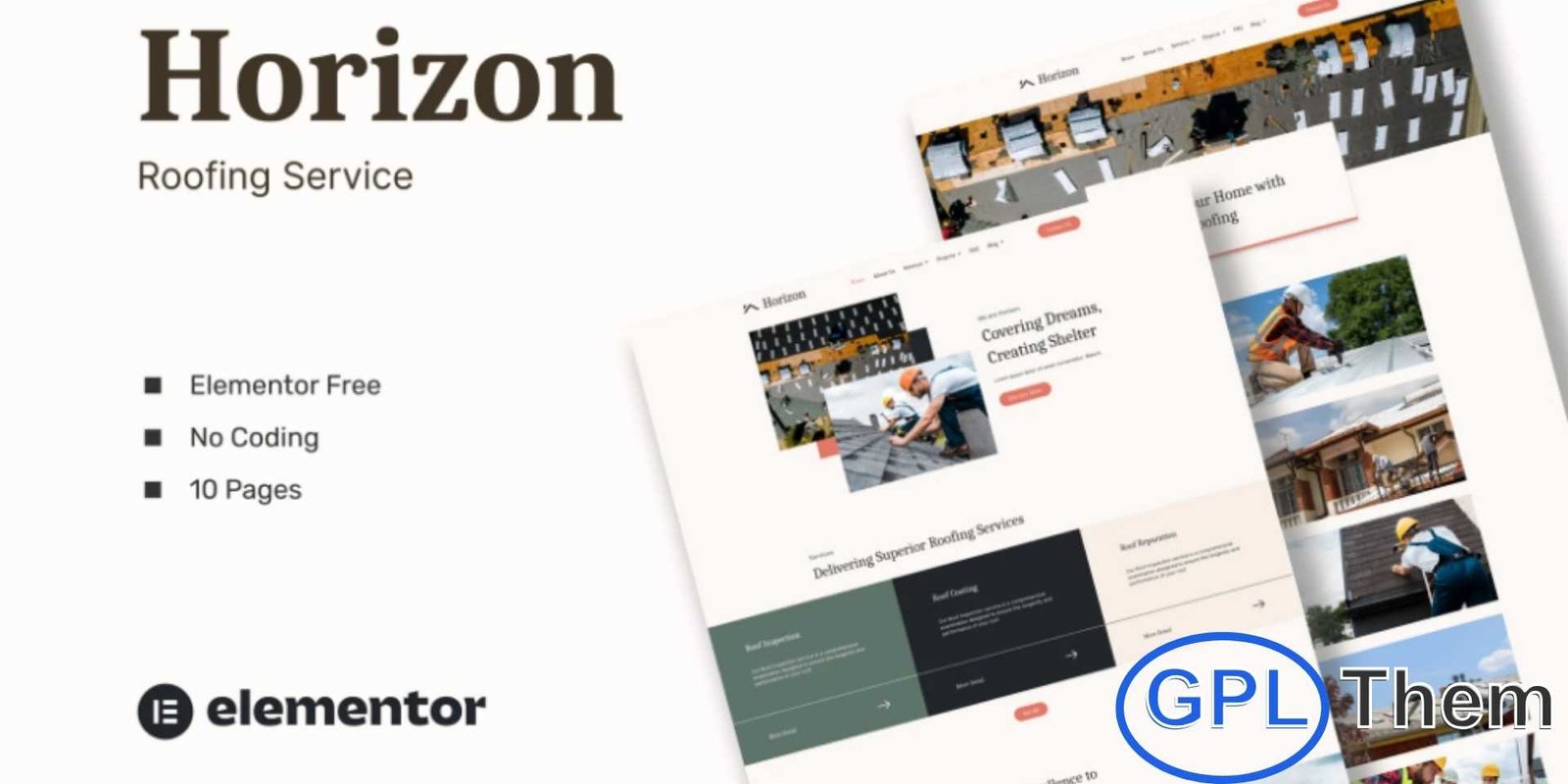 Horizon – Roofing Service Elementor Template Kits Horizon – Roofing Service Elementor Template Kit Horizon is a modern and professional Elementor Template Kit designed specifically for roofing companies, contractors, and construction service providers. With its clean and trend-forward design, this kit allows you to build a fully functional website quickly and effortlessly using the Elementor Page Builder.
